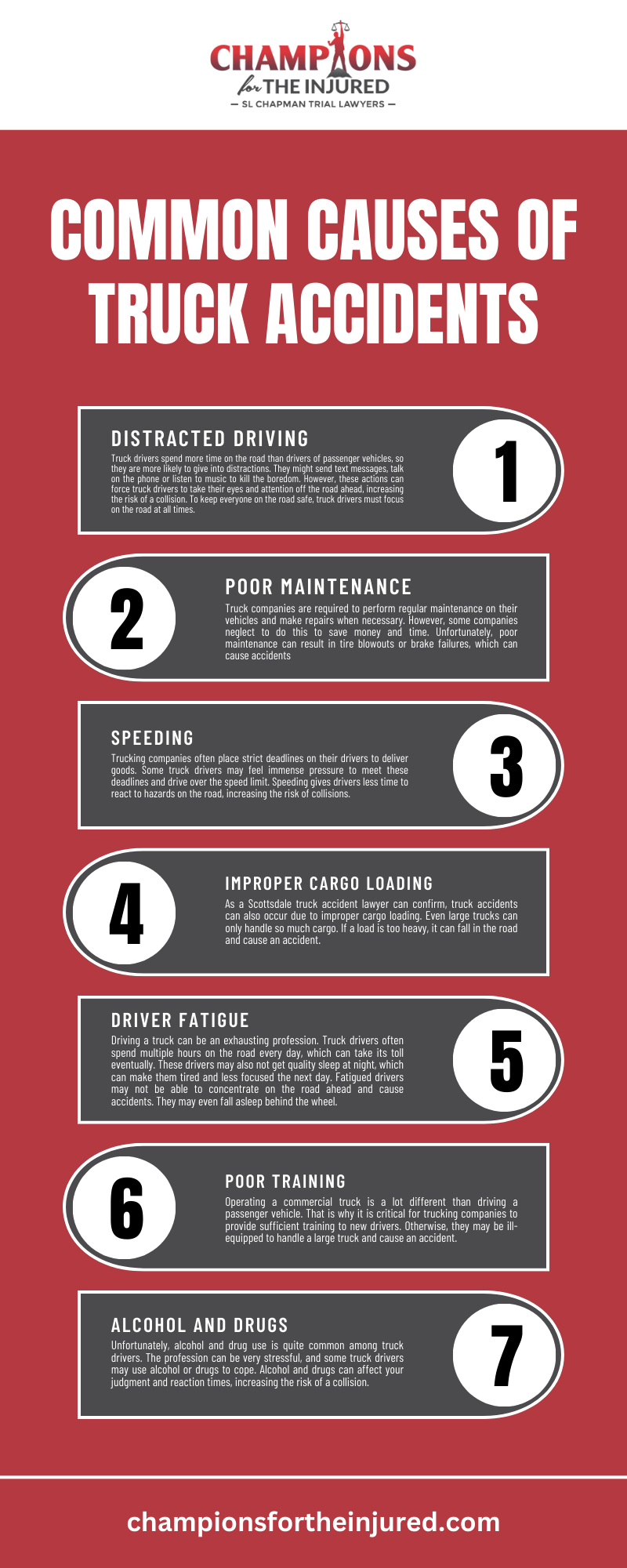 COMMON CAUSES OF TRUCK ACCIDENTS INFOGRAPHIC