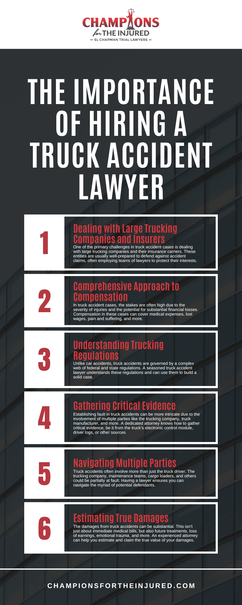 The Importance Of Hiring A Truck Accident Lawyer Infographic
